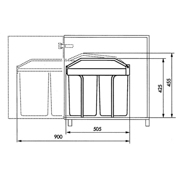 HAILO MULTI-BOX DUO L - MÅL TIL INDBYGNING